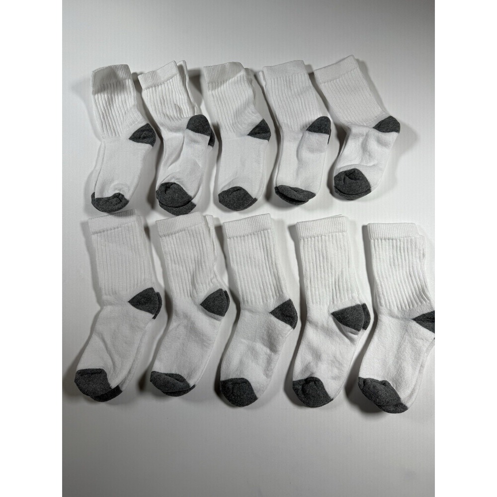 Amazon‎ Essentials Unisex Kids and Toddlers' Cotton Crew Socks, 10 Pairs opened
